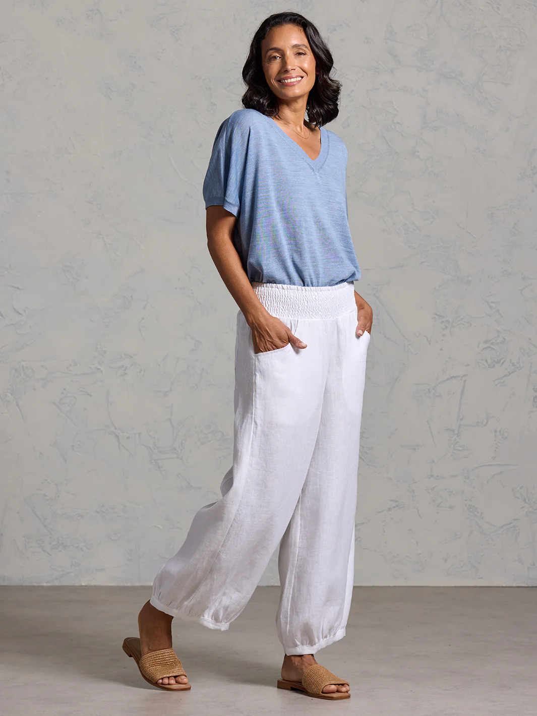 Sadhu French Linen Pants Olive