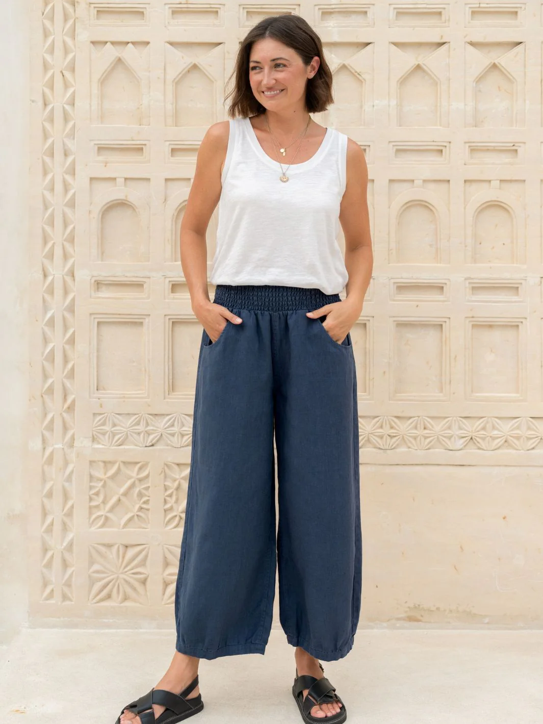 Sadhu French Linen Pants Olive