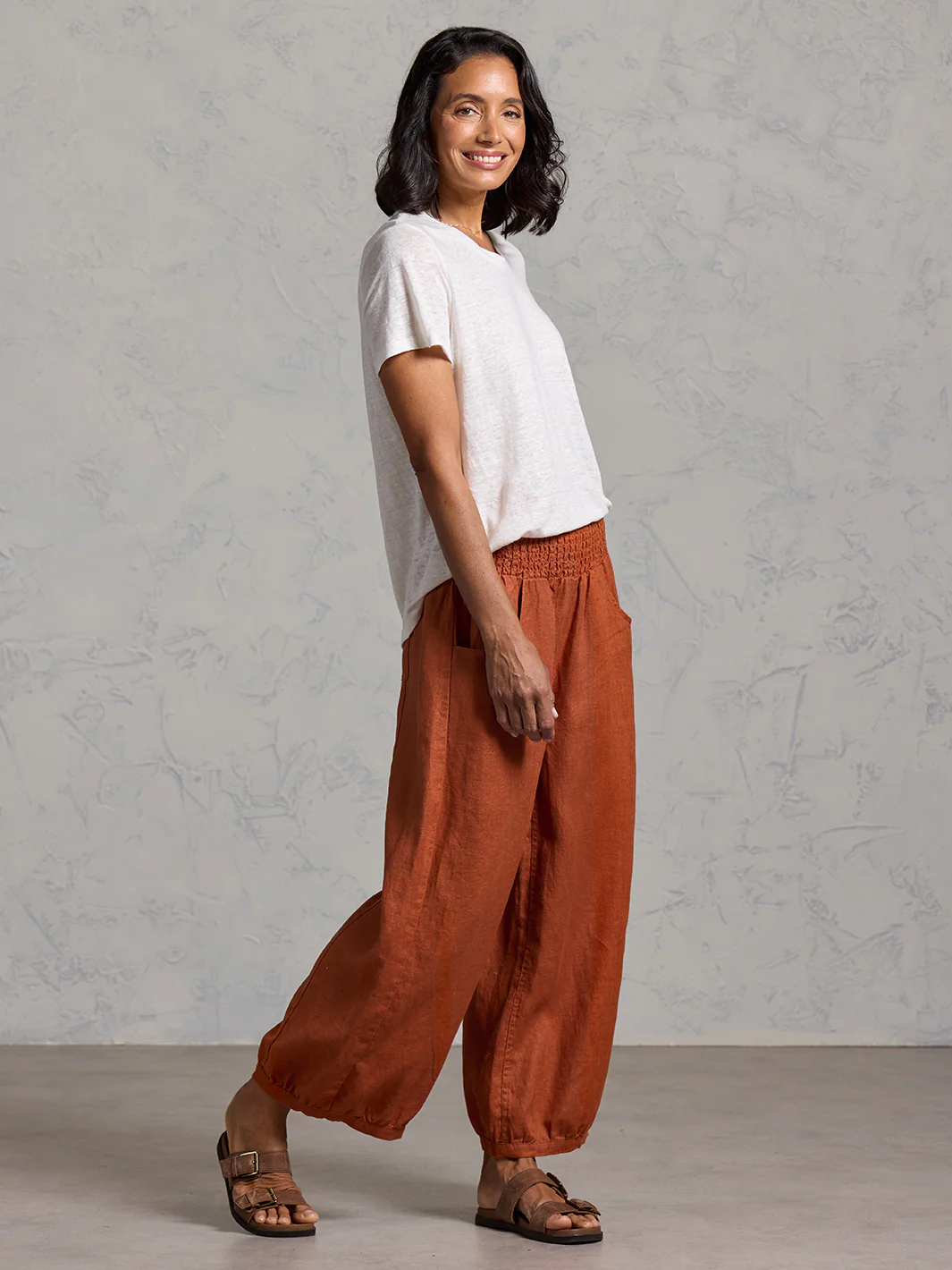 Sadhu French Linen Pants Olive