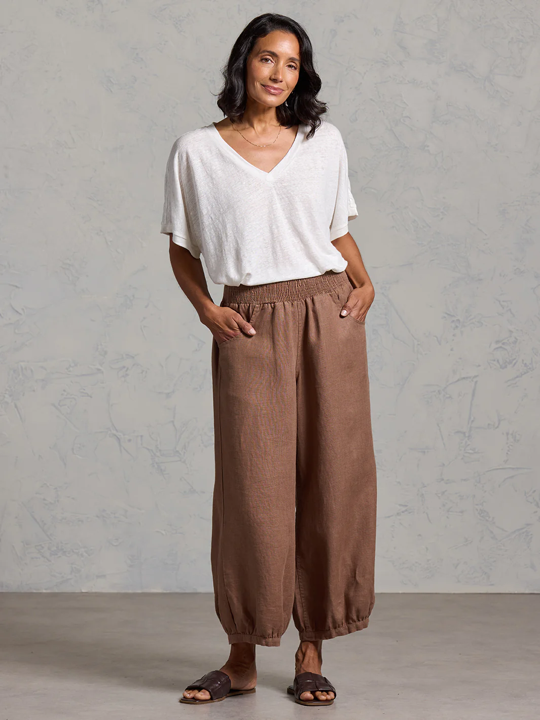 Sadhu French Linen Pants Olive