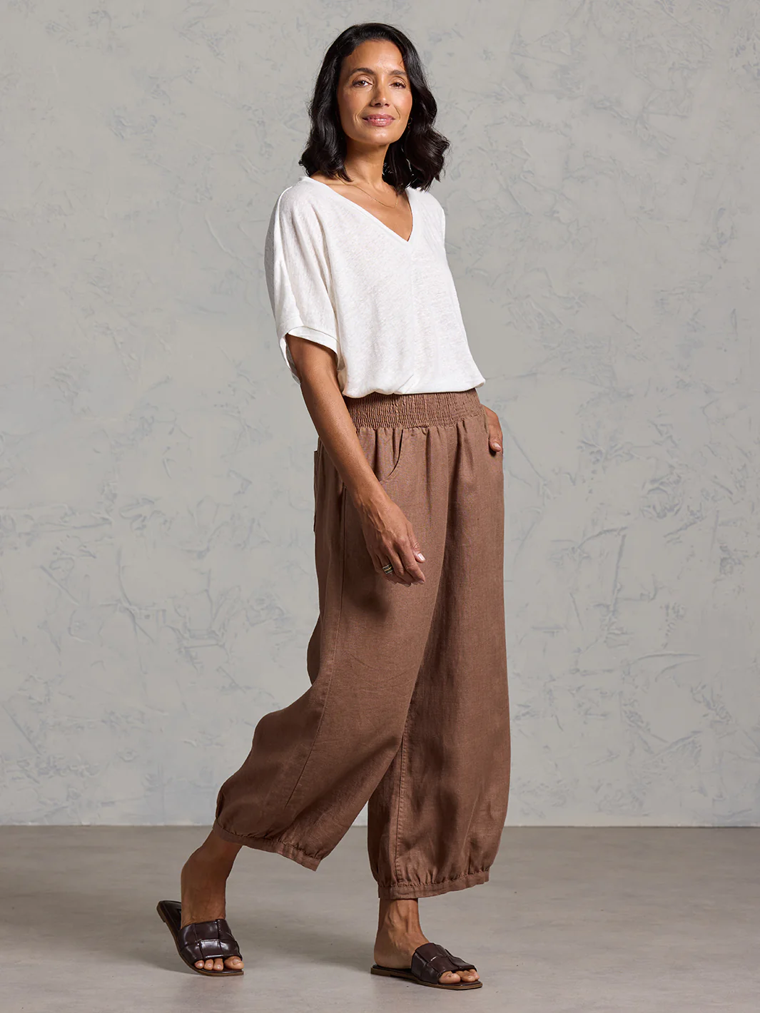 Sadhu French Linen Pants Olive