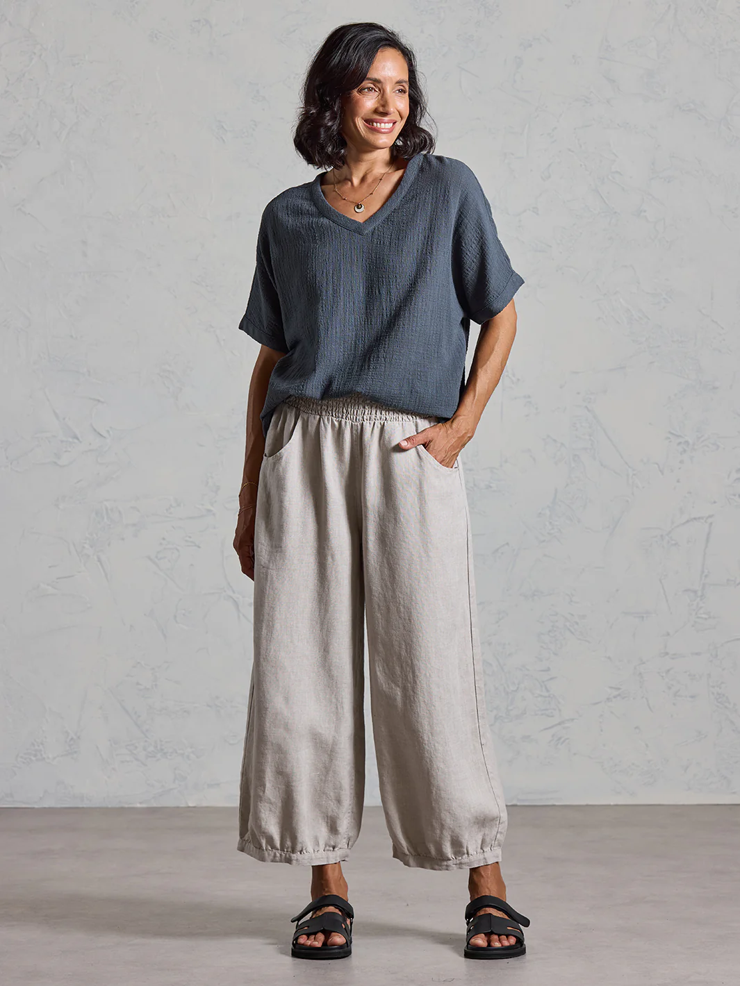 Sadhu French Linen Pants Olive