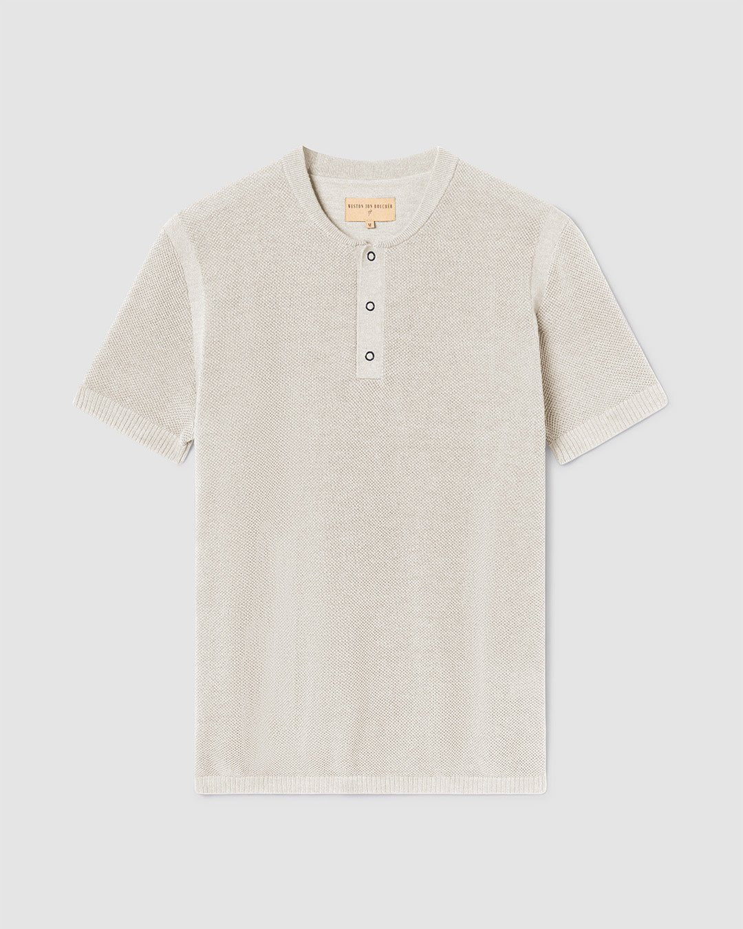 Mandarin Collar Slim Fit Knit Henley 