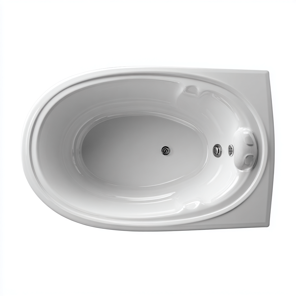 Baignoire encastrable 150x95x55 cm - blanc - style fonctionnel-Abodeixe