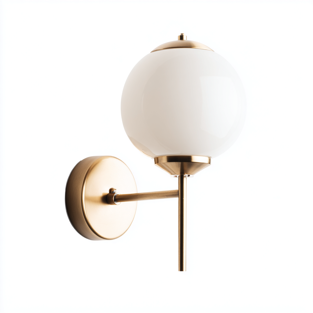 Applique murale métal-verre 16x20x30 cm - or-blanc - design moderne-Abodeixe