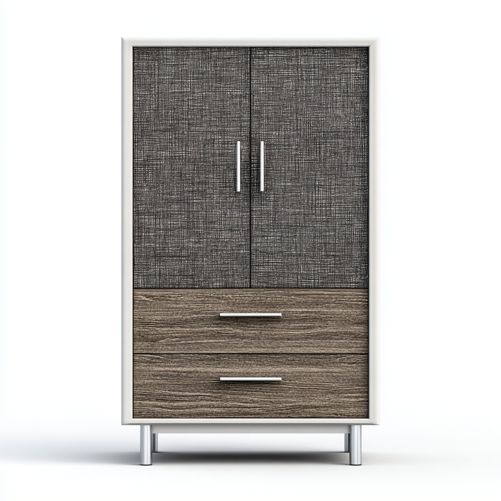 Armoire en bois 80x45x150 cm - gris foncé-bois - rangement - design moderne-Abodeixe