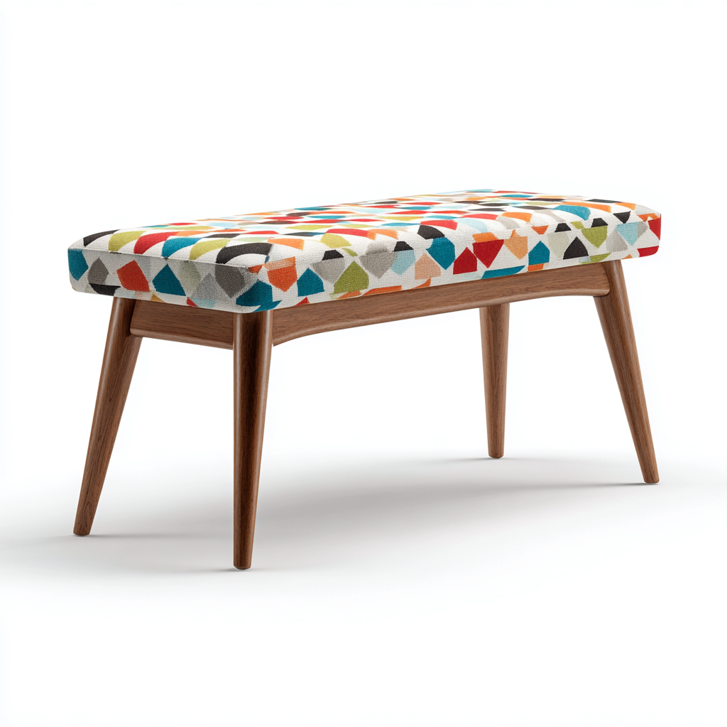 Banc d'entrée rembourré 90x35x47 cm - multicolore - design moderne-Abodeixe