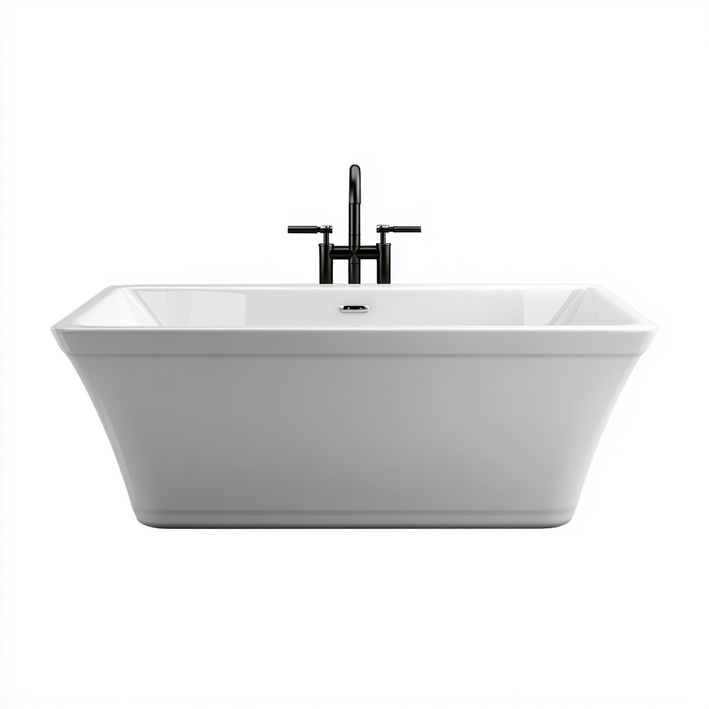 Baignoire autoportante 175x80x78 cm - blanc - design moderne-Abodeixe