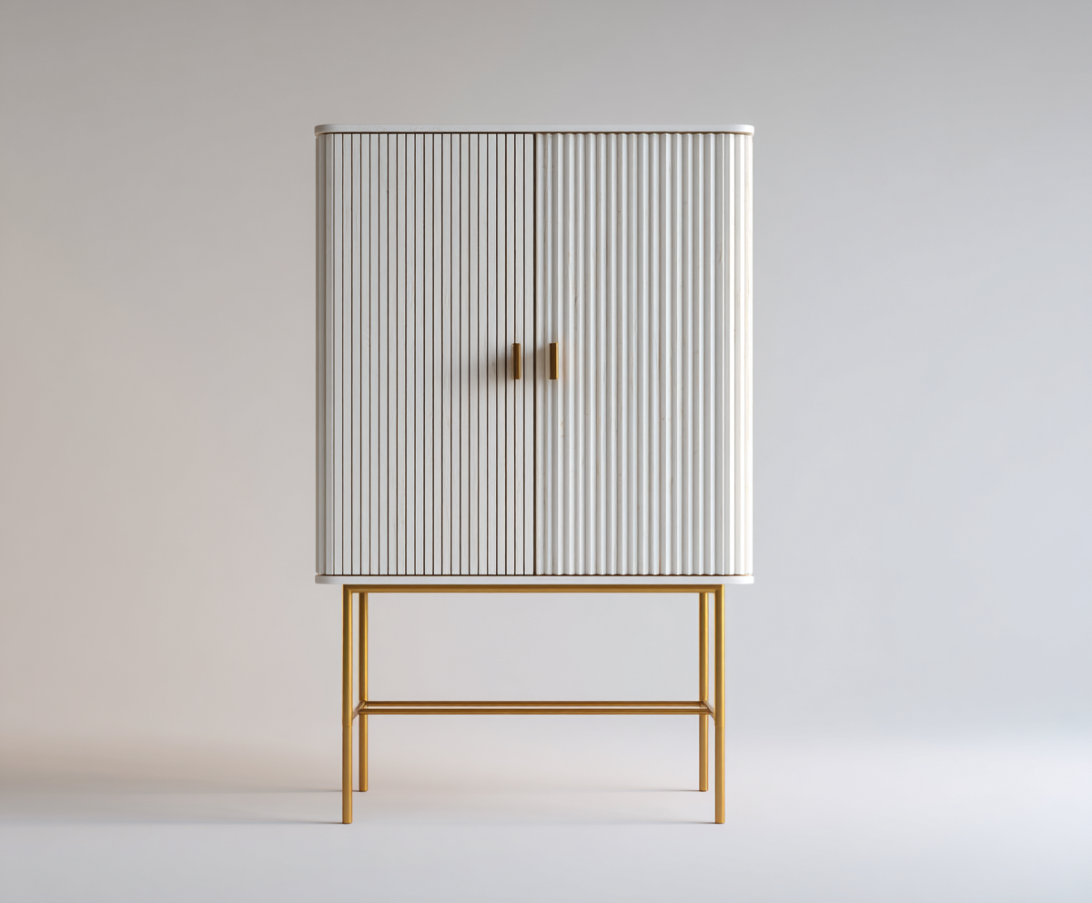 Armoire panneaux bois 80x45x165 cm blanc pour chambre style moderne-Abodeixe