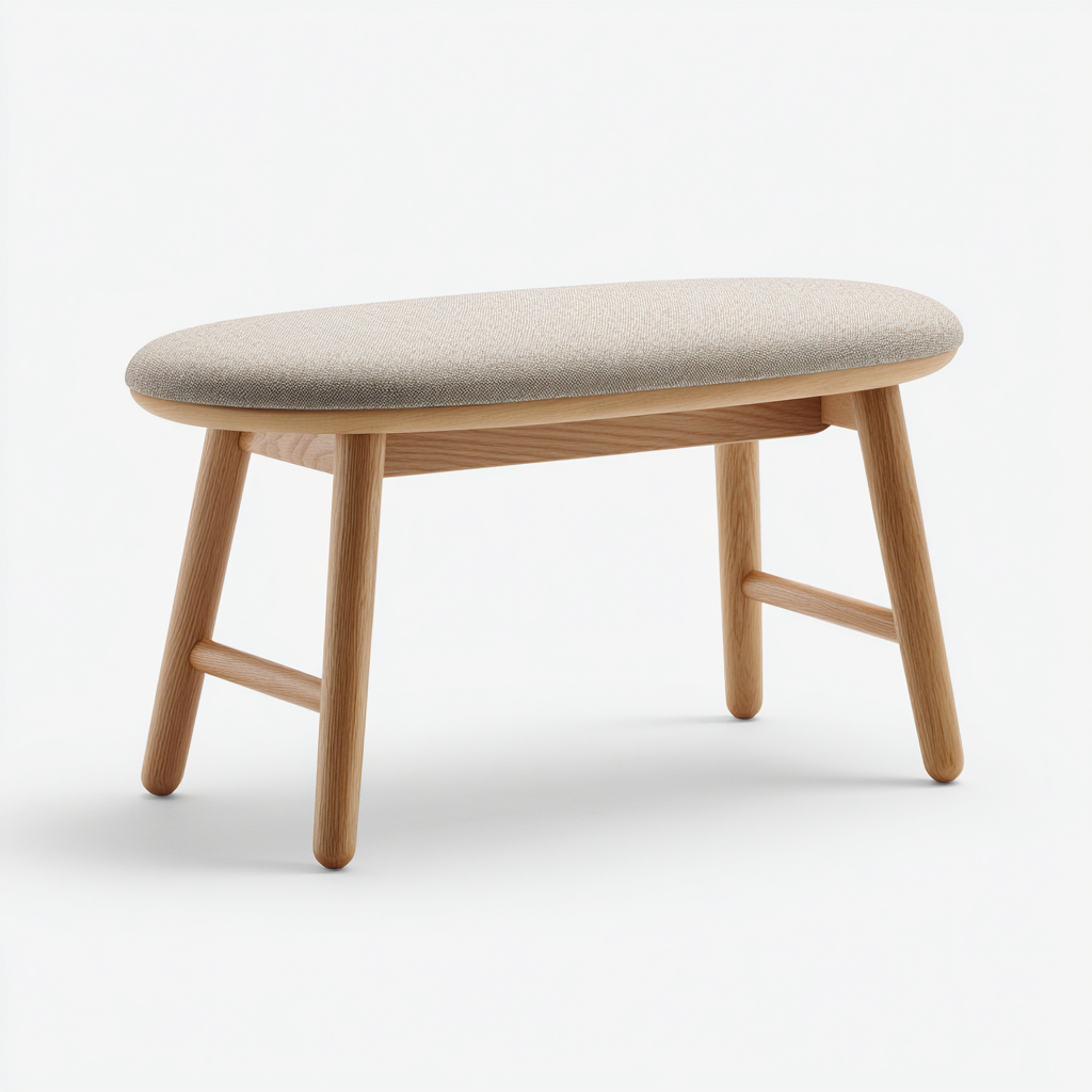 Banc d'entrée rembourré 80x35x45 cm - beige - design minimaliste-Abodeixe