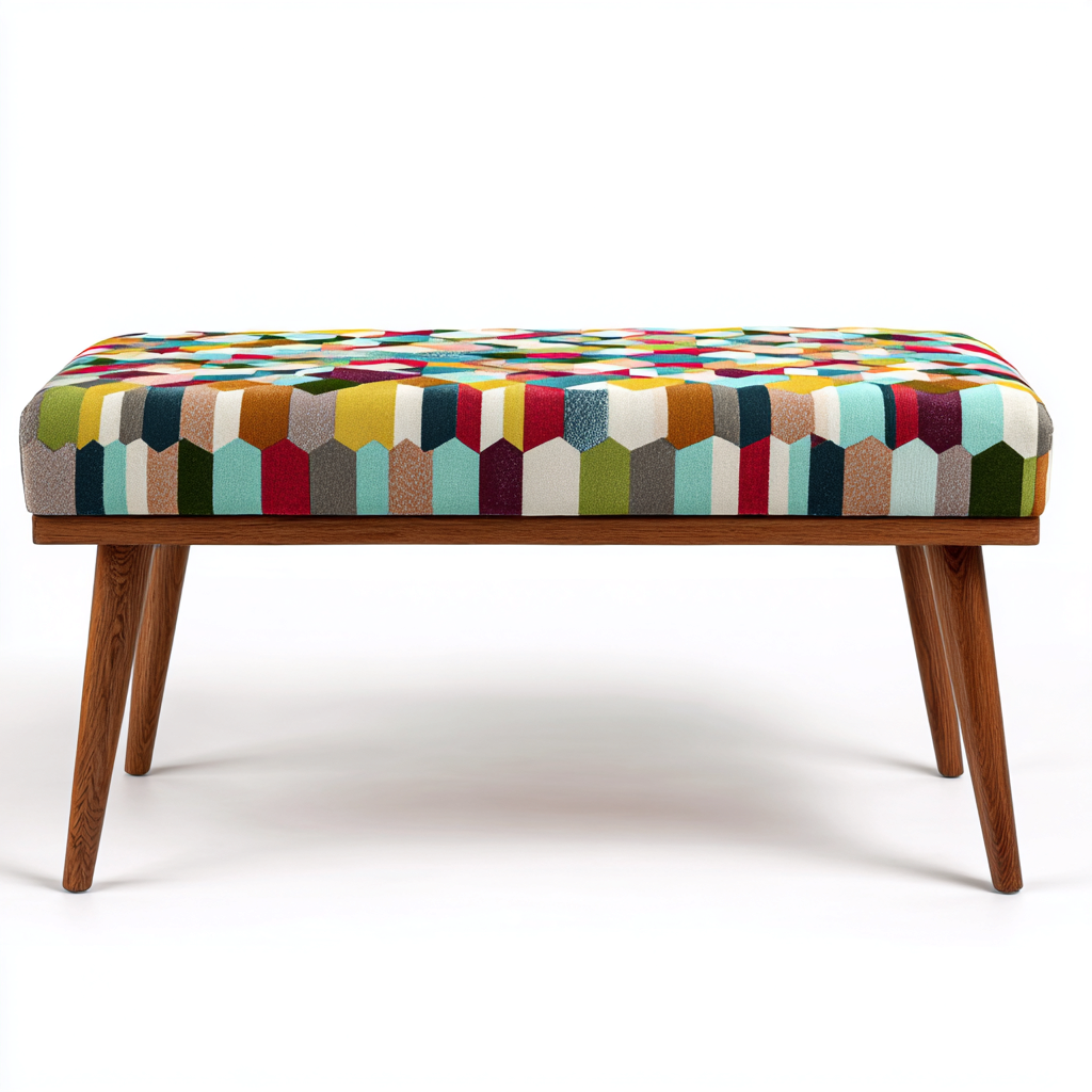 Banc d'entrée tissu 100x40x48 cm - multicolore - design moderne pour entrée-Abodeixe