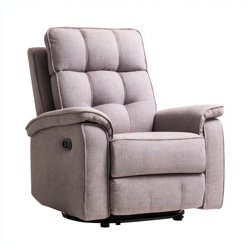 Fauteuil relax tissu 94x90x103 cm beige - Design moderne-Abodeixe