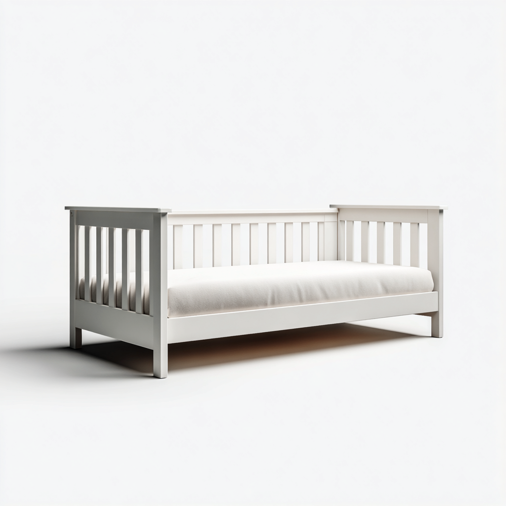 Canapé-lit panneaux bois 210x90x85 cm blanc pour salon style classique-Abodeixe