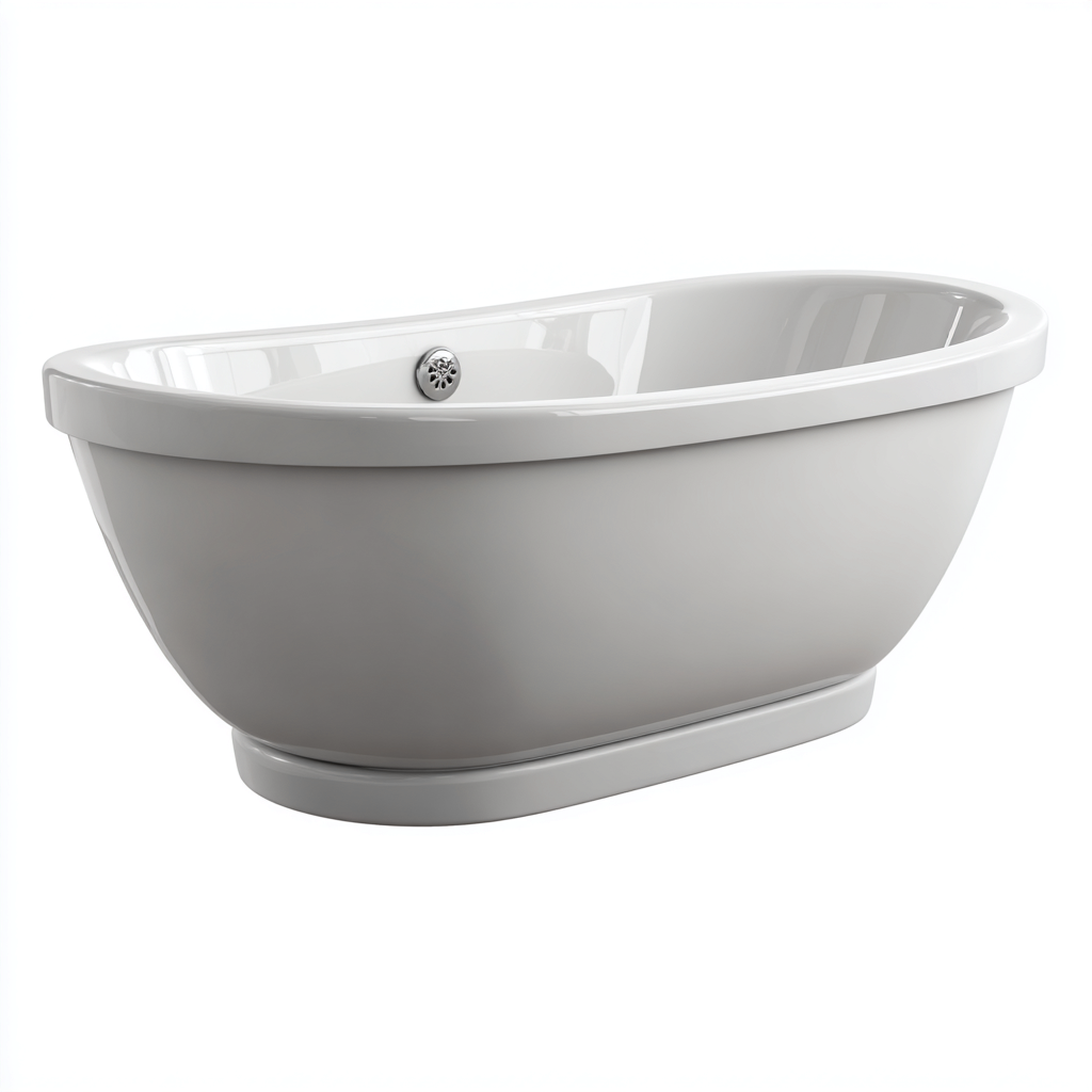 Baignoire acrylique 170x80x62 cm - blanc - style moderne-Abodeixe