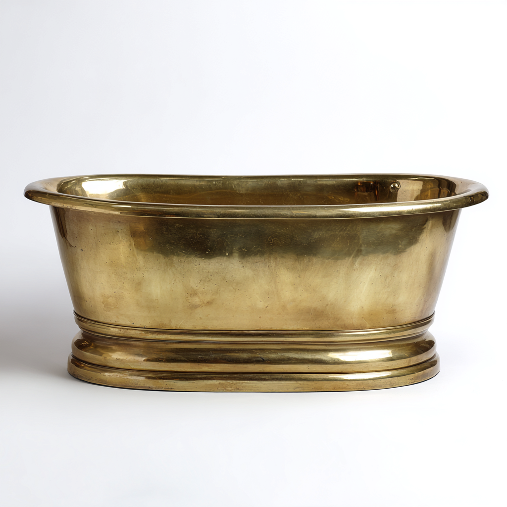 Baignoire laiton 160x75x65 cm - laiton - design vintage-Abodeixe
