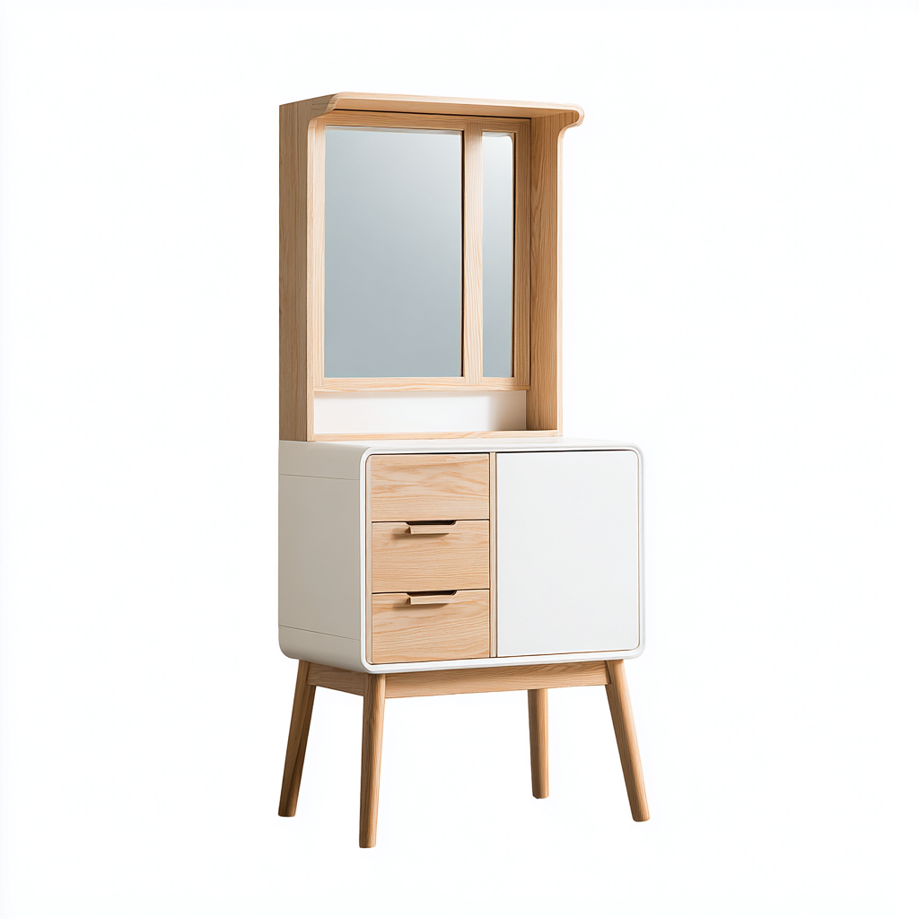 Porte manteau 85x40x165 cm - bois-blanc - design moderne-Abodeixe