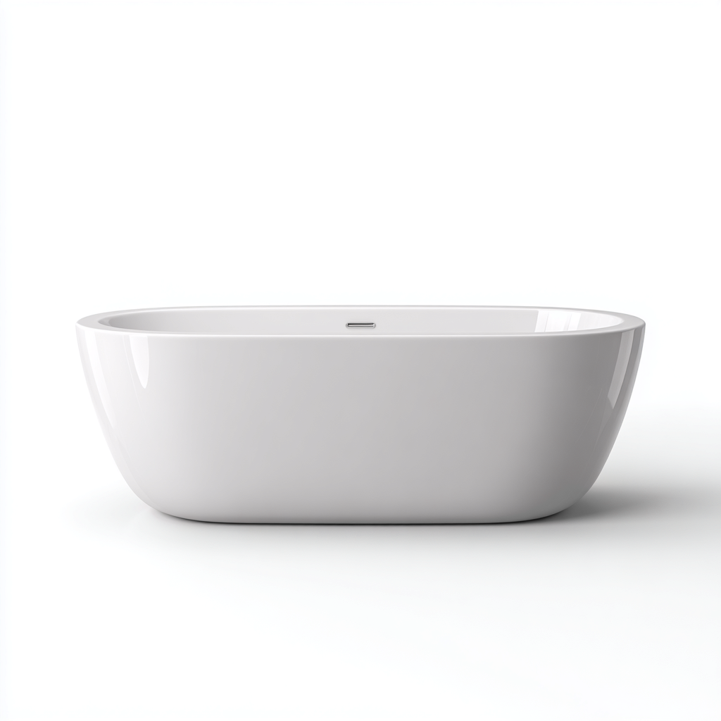 Baignoire acrylique 165x78x58 cm - blanc - style moderne-Abodeixe