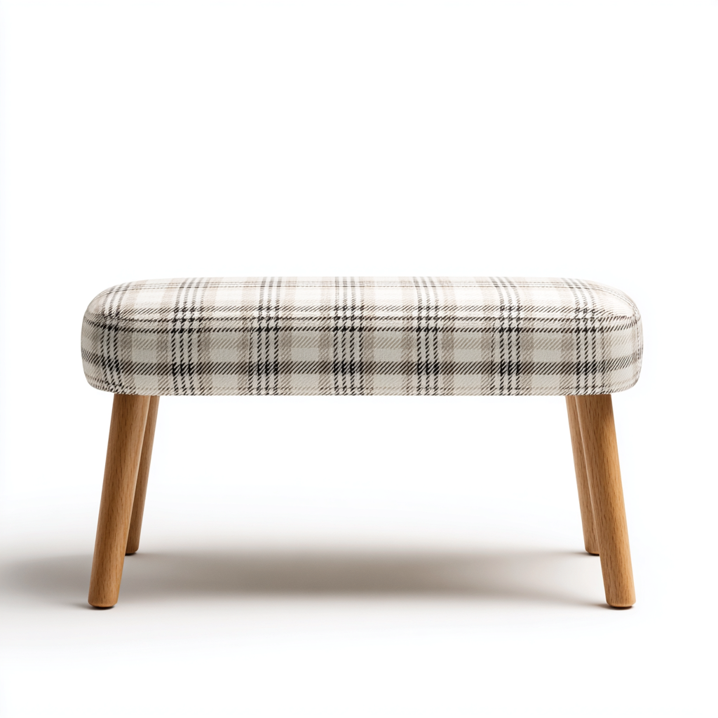 Banc d'entrée tissu 100x35x45 cm blanc - design scandinave-Abodeixe