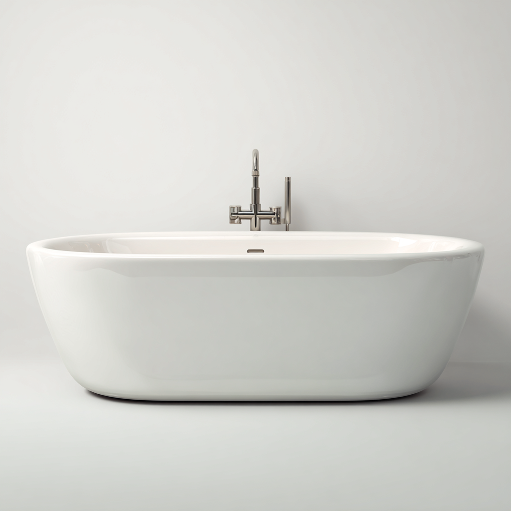 Baignoire en acrylique 170x80x60 cm blanc design moderne-Abodeixe