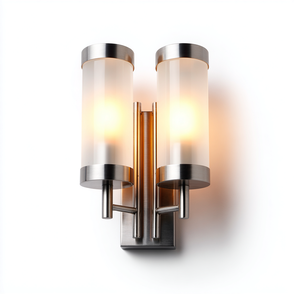 Applique murale métal et verre 18x10x28 cm - argent - usage intérieur-Abodeixe