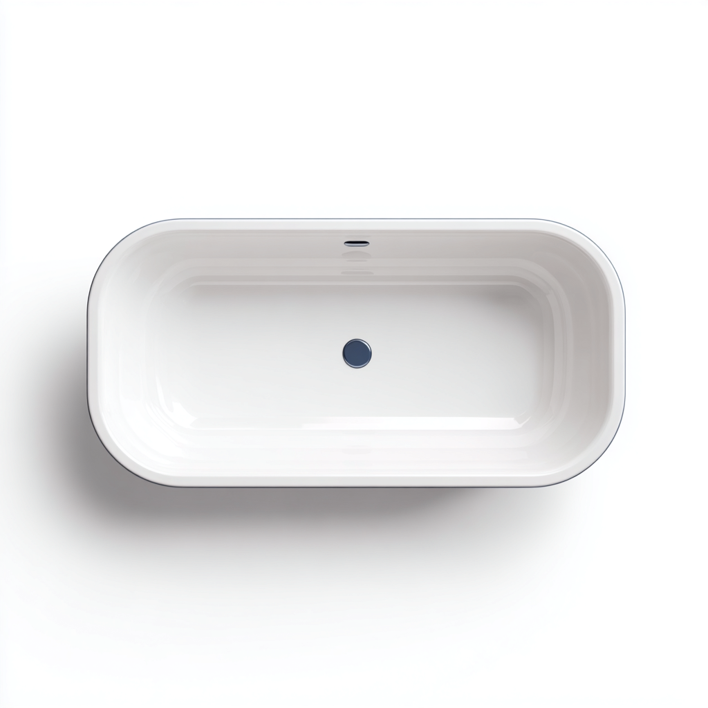 Baignoire acrylique 175x78x55 cm - blanc - style moderne-Abodeixe