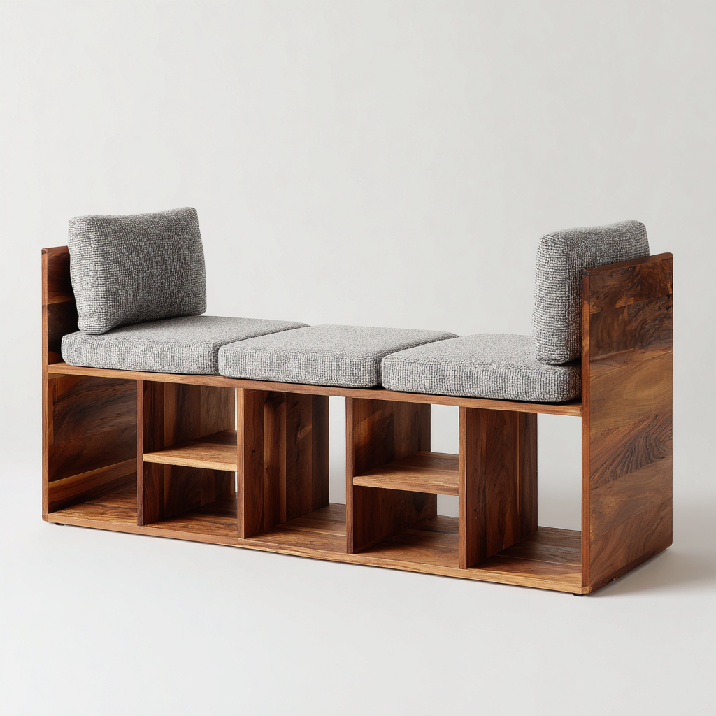 Meuble à chaussures bois 120x35x55 cm - gris-marron - design moderne pour entrée-Abodeixe