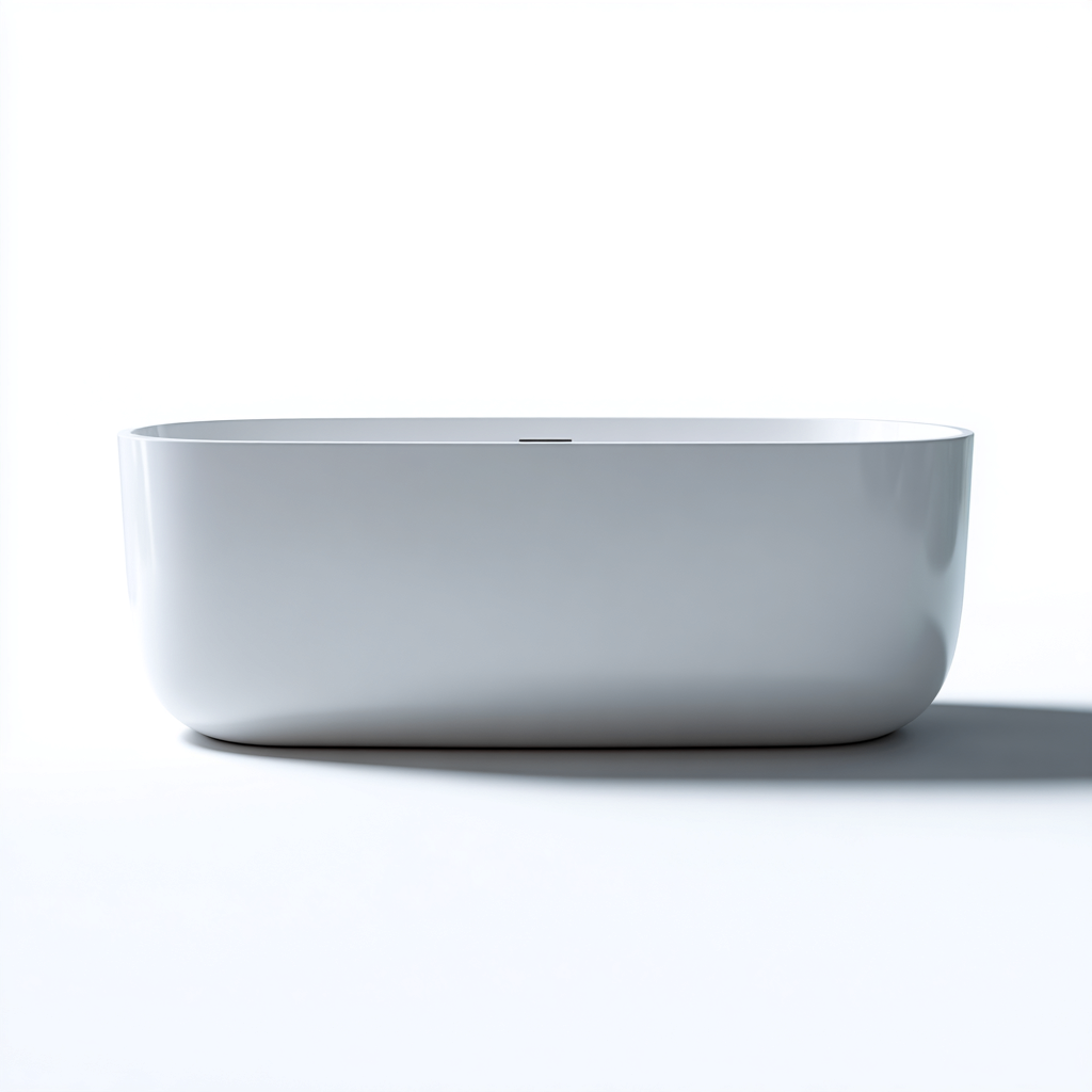 Baignoire acrylique 170x80x60 cm - blanc - design moderne-Abodeixe