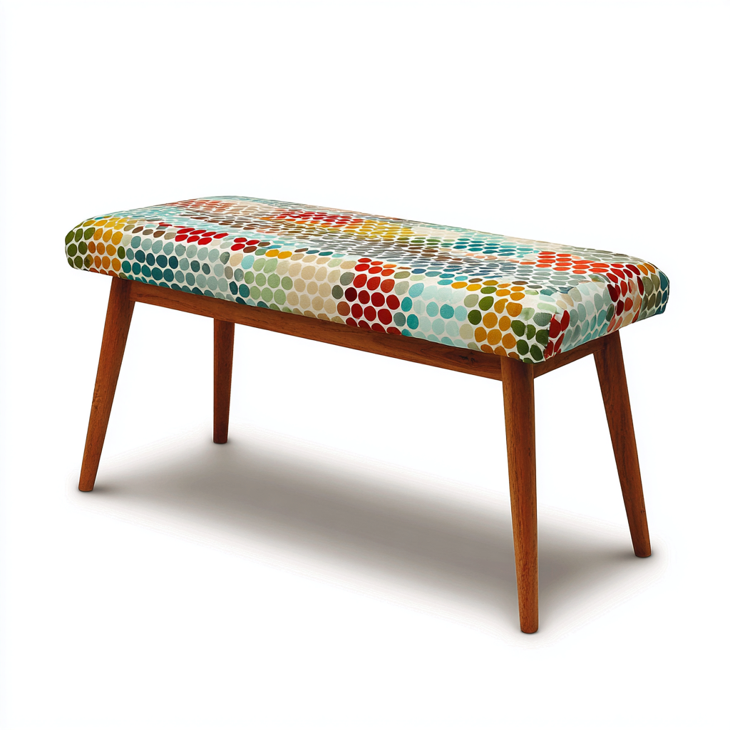 Banc d'entrée tissu 100x35x45 cm multicolore - design scandinave moderne-Abodeixe