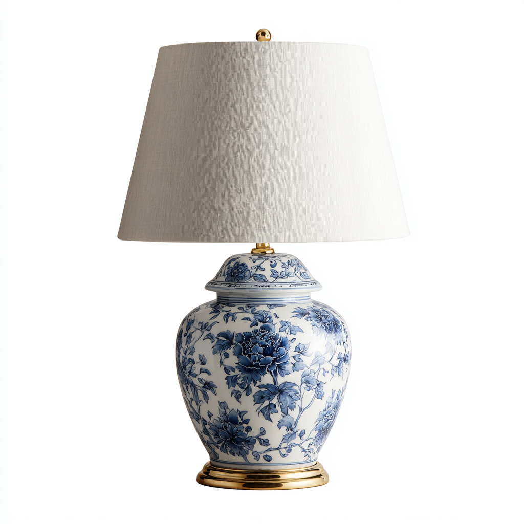 Lampe de table céramique 28x28x45 cm - beige-bleu clair - éclairage décoratif-Abodeixe