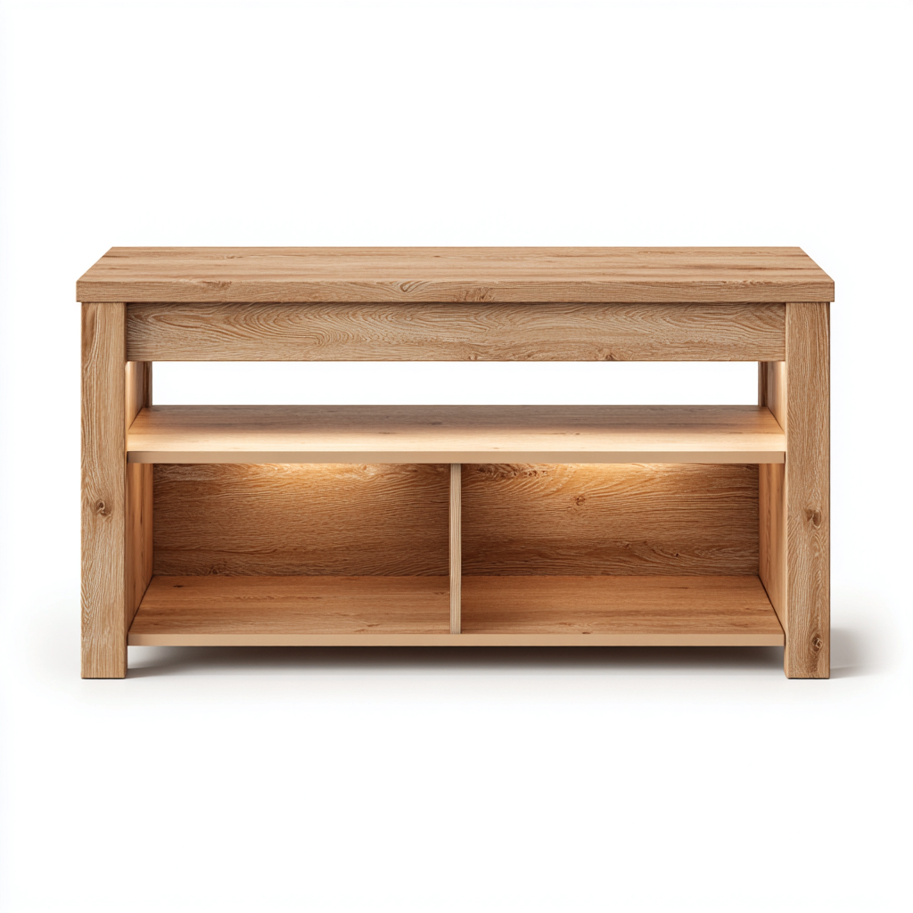 Banc d'entrée bois 100x35x55 cm - marron - design moderne pour entrée-Abodeixe