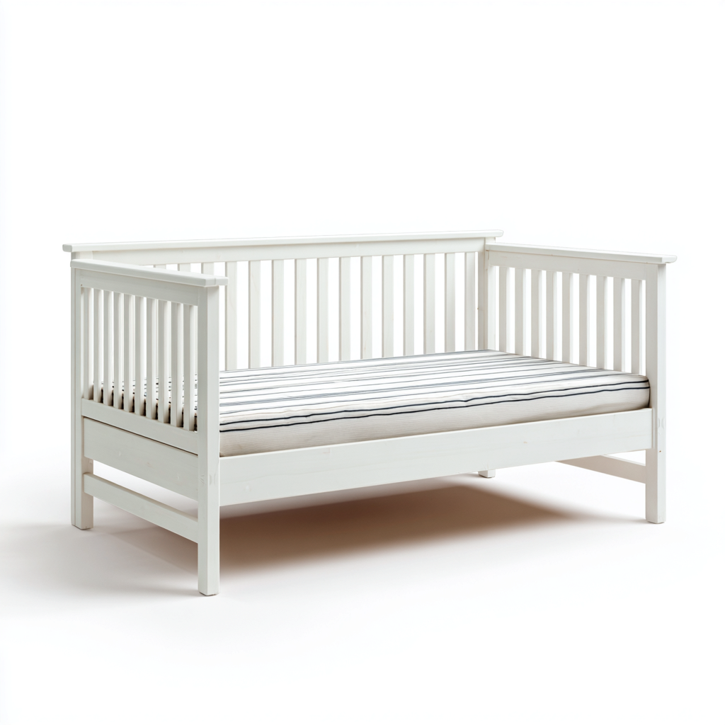 Canapé-lit bois composite 200x95x90 cm blanc pour chambre - design moderne-Abodeixe