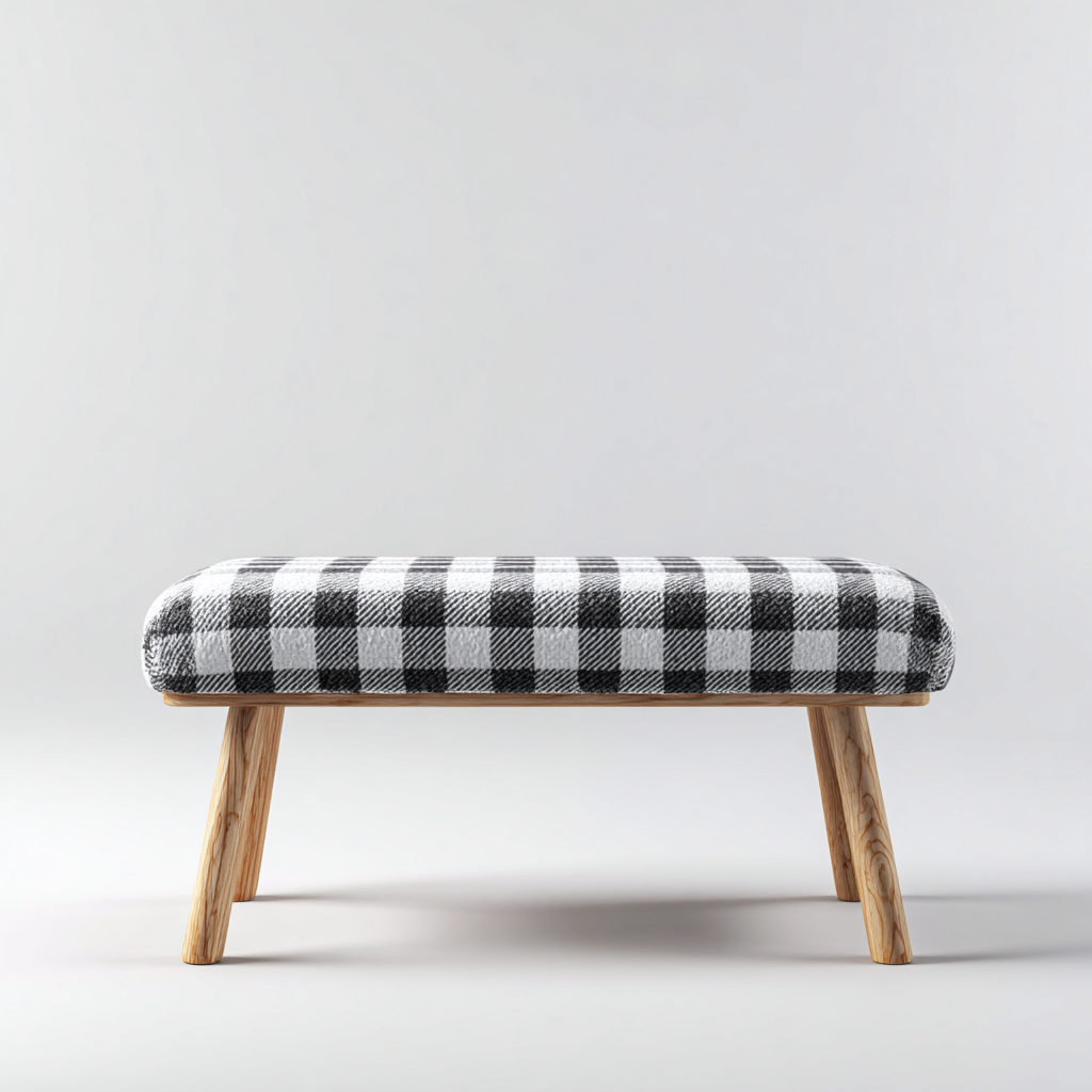 Banc d'entrée rembourré 85x35x45 cm - noir-blanc - design moderne-Abodeixe