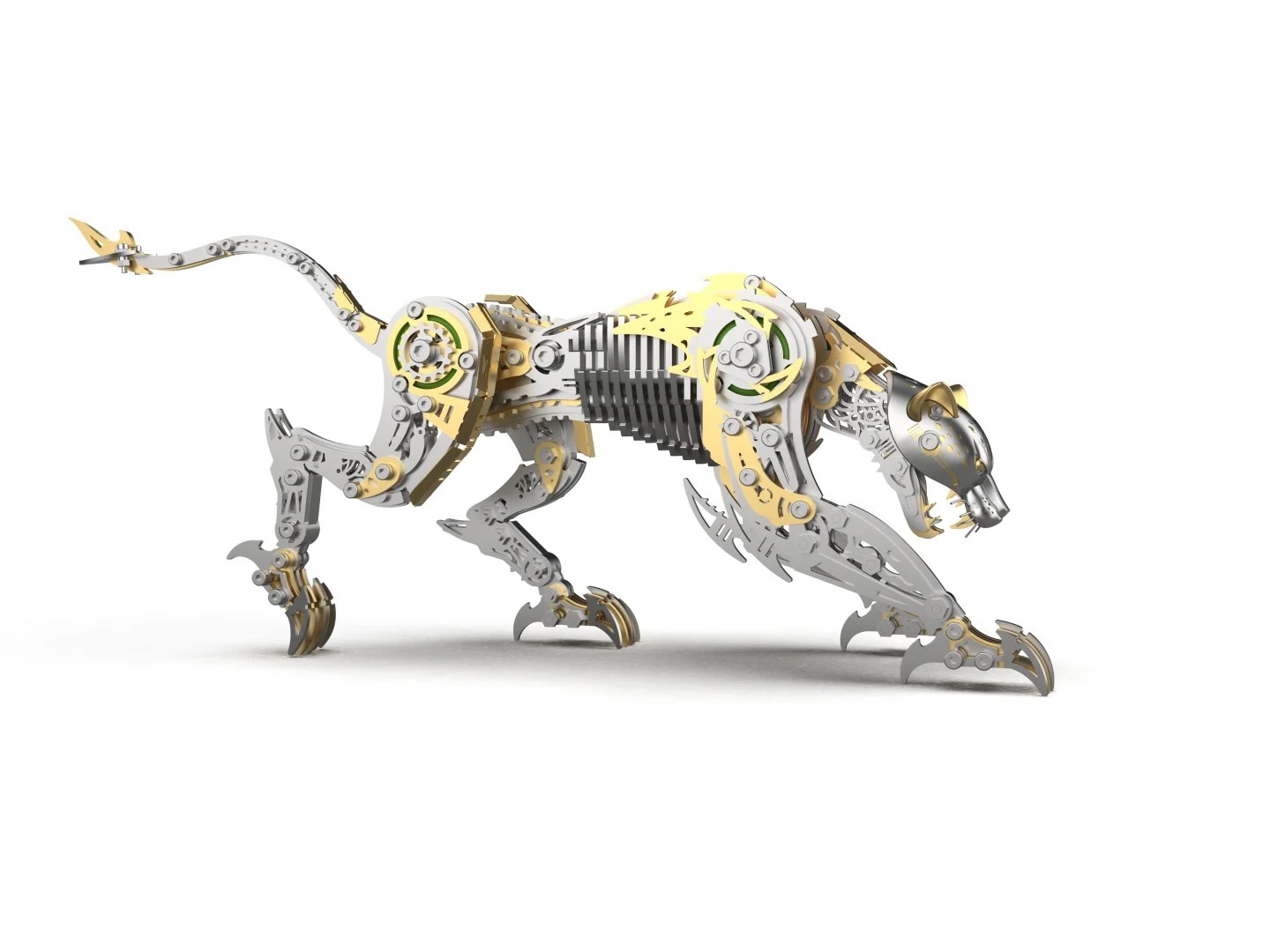 Mechanical assembly model simulation metal cheetah