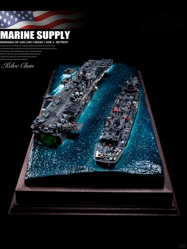 1/700 scale miniature scene – LHD1 supply scene