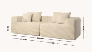 Athenes Séparable - Dimension. Sofa Compress
