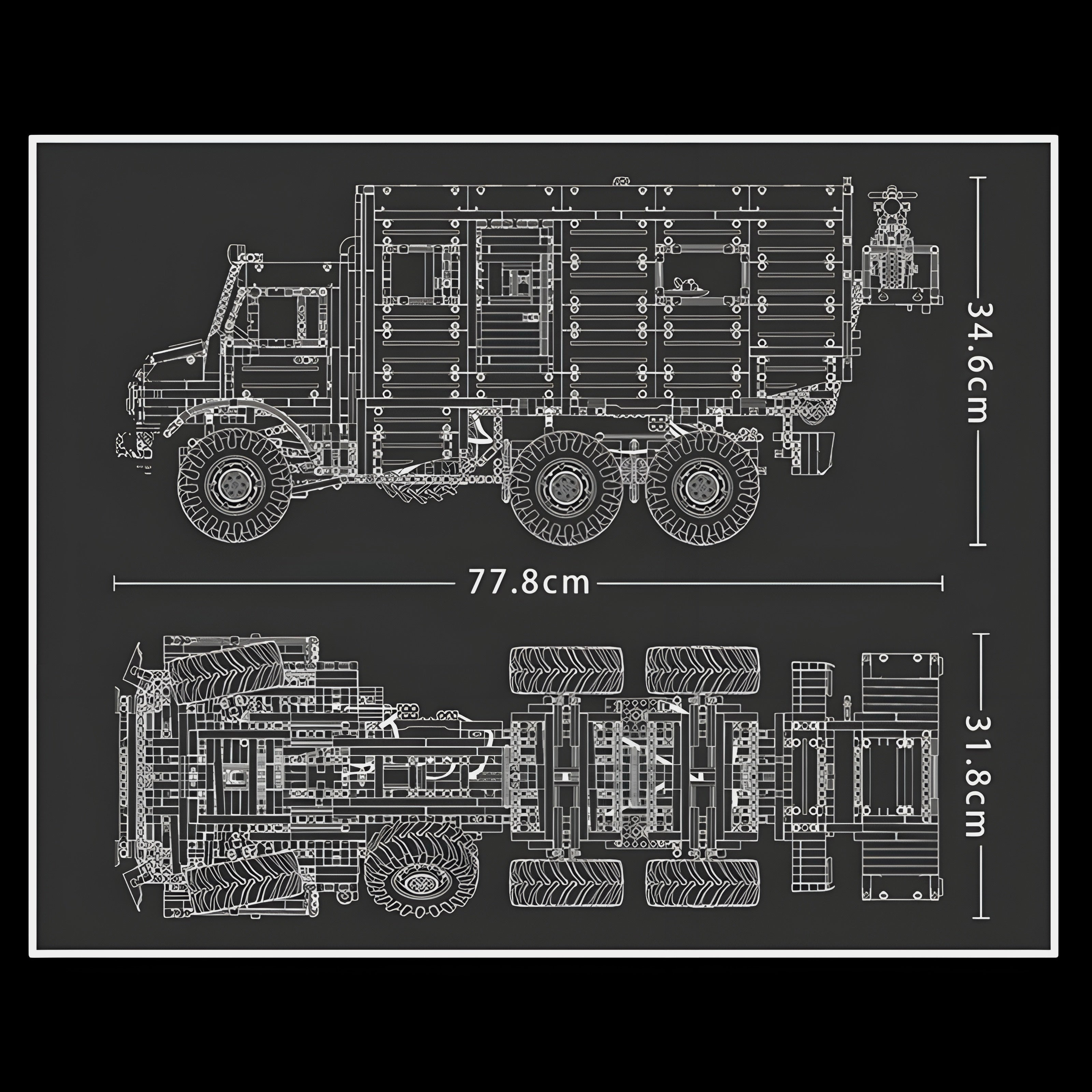 Remote Controlled 6 Wheeled Unimog | 6690pcs