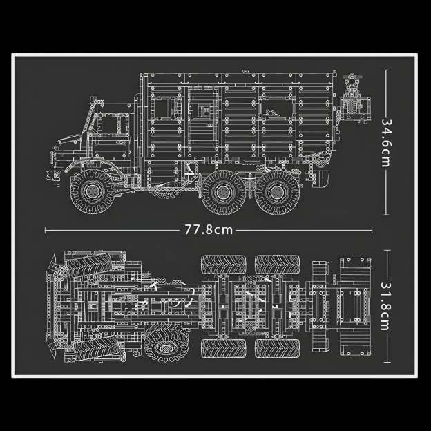 Remote Controlled 6 Wheeled Unimog | 6690pcs