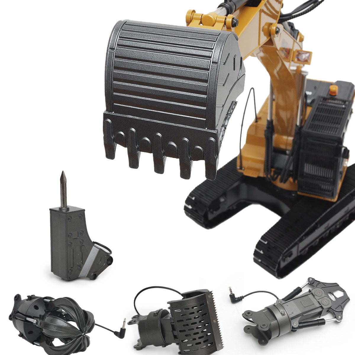 Huna 1580 1:14 All Metal Remote Control Excavator V5 (2026 Model)