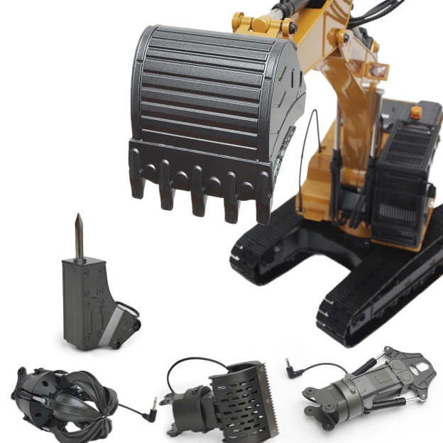 Huna 1580 1:14 All Metal Remote Control Excavator V5 (2026 Model)