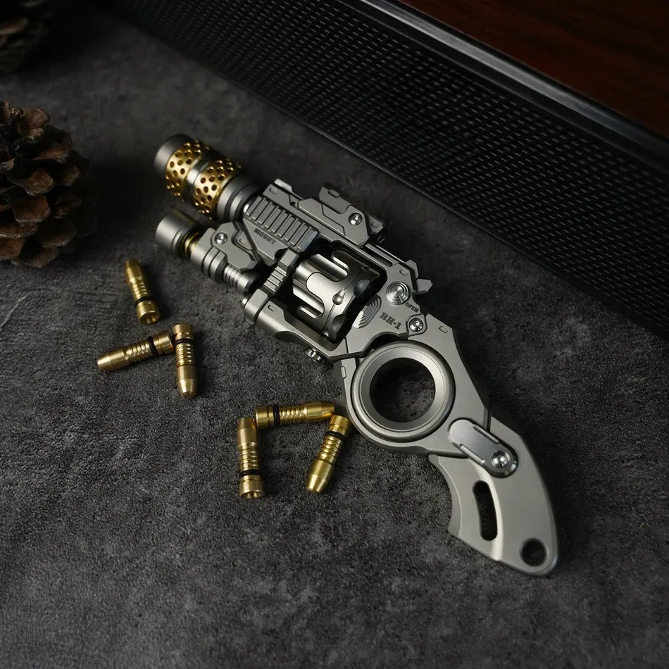 New Titanium alloy revolver fidgets toy