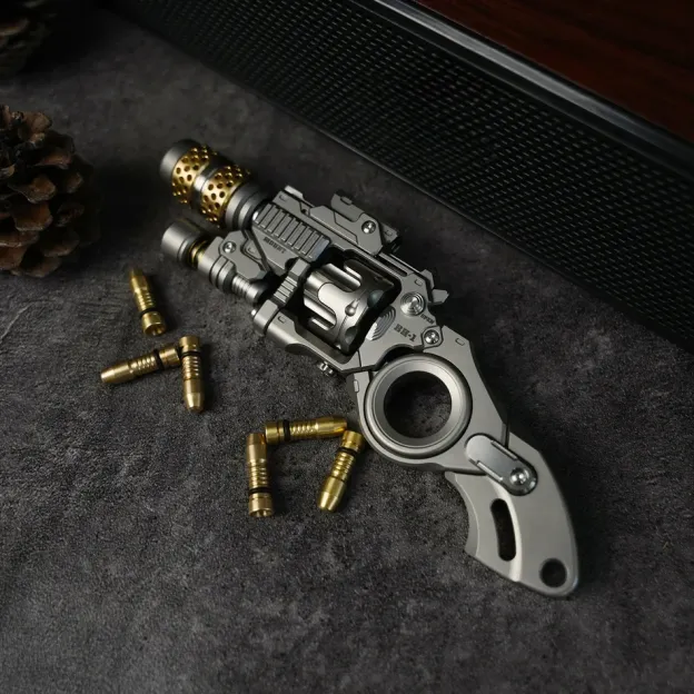 New Titanium alloy revolver fidgets toy