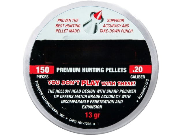 Polymag Air Gun Pellets 20 Caliber 13 Grain Pointed Tin of 150