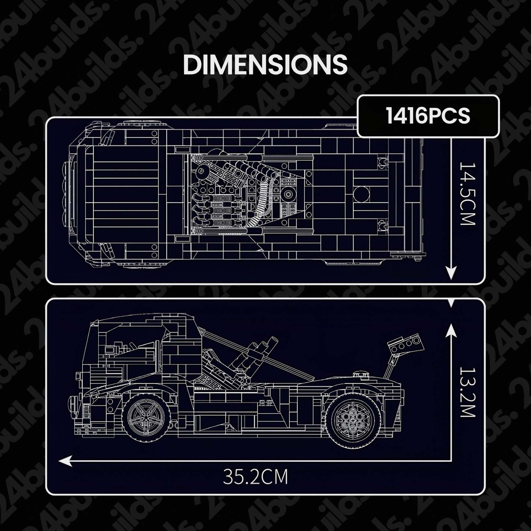 2,400HP "Iron Knight" Truck | 1606pcs