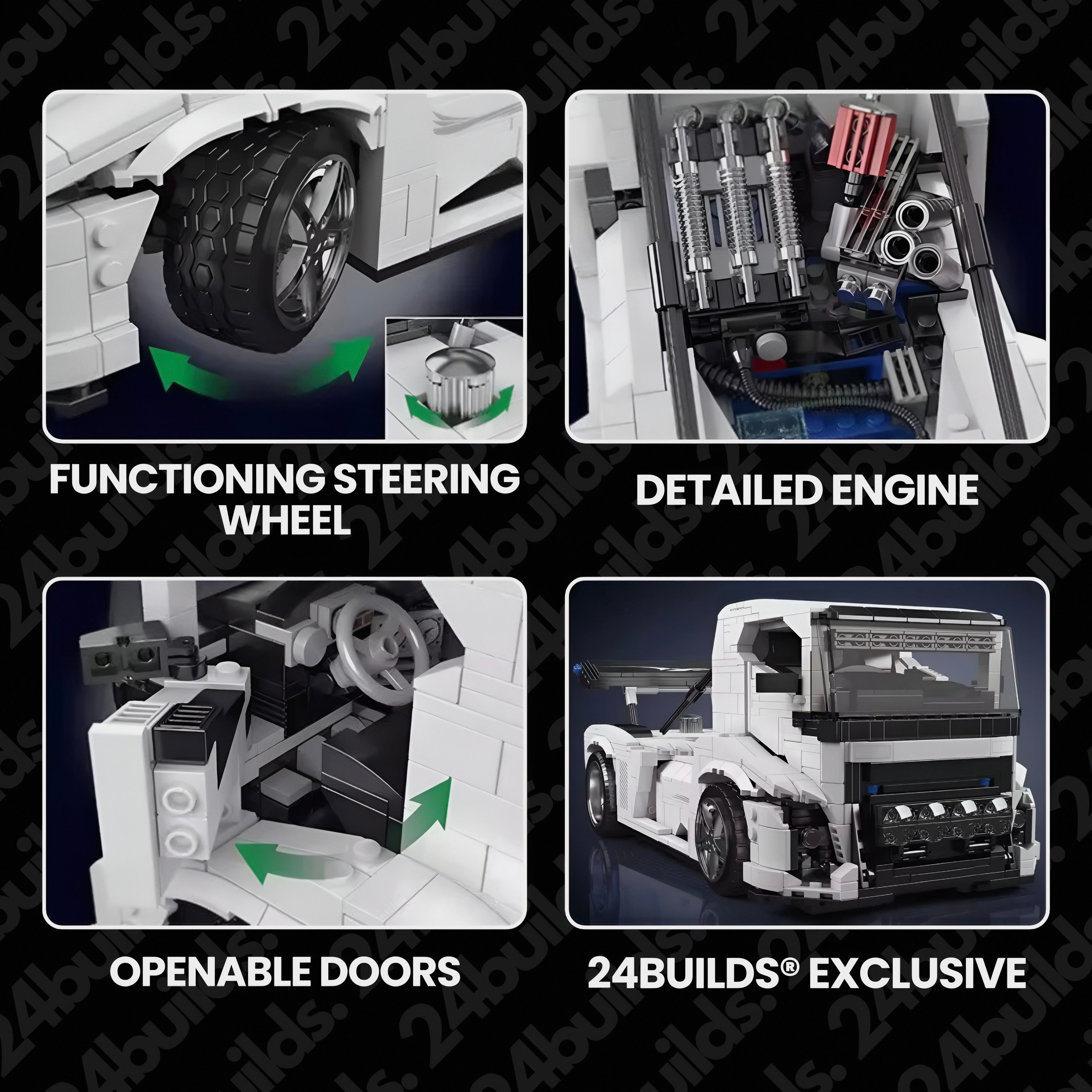 2,400HP "Iron Knight" Truck | 1606pcs