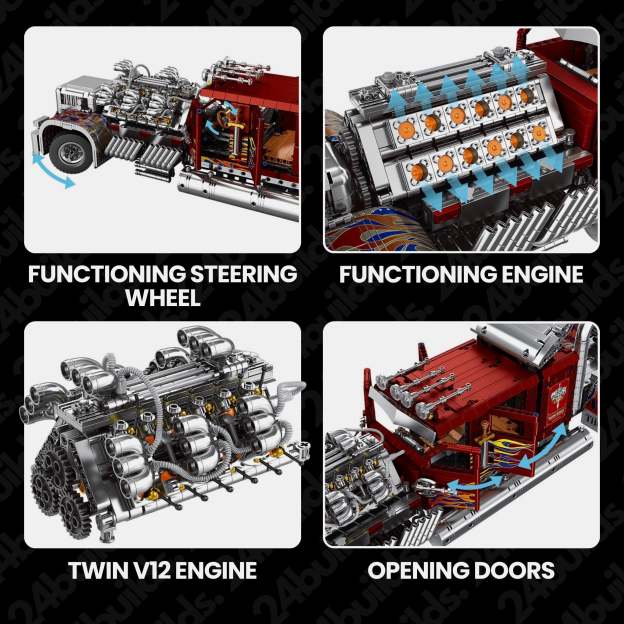 The Ultimate V24 Custom Truck | 3486pcs