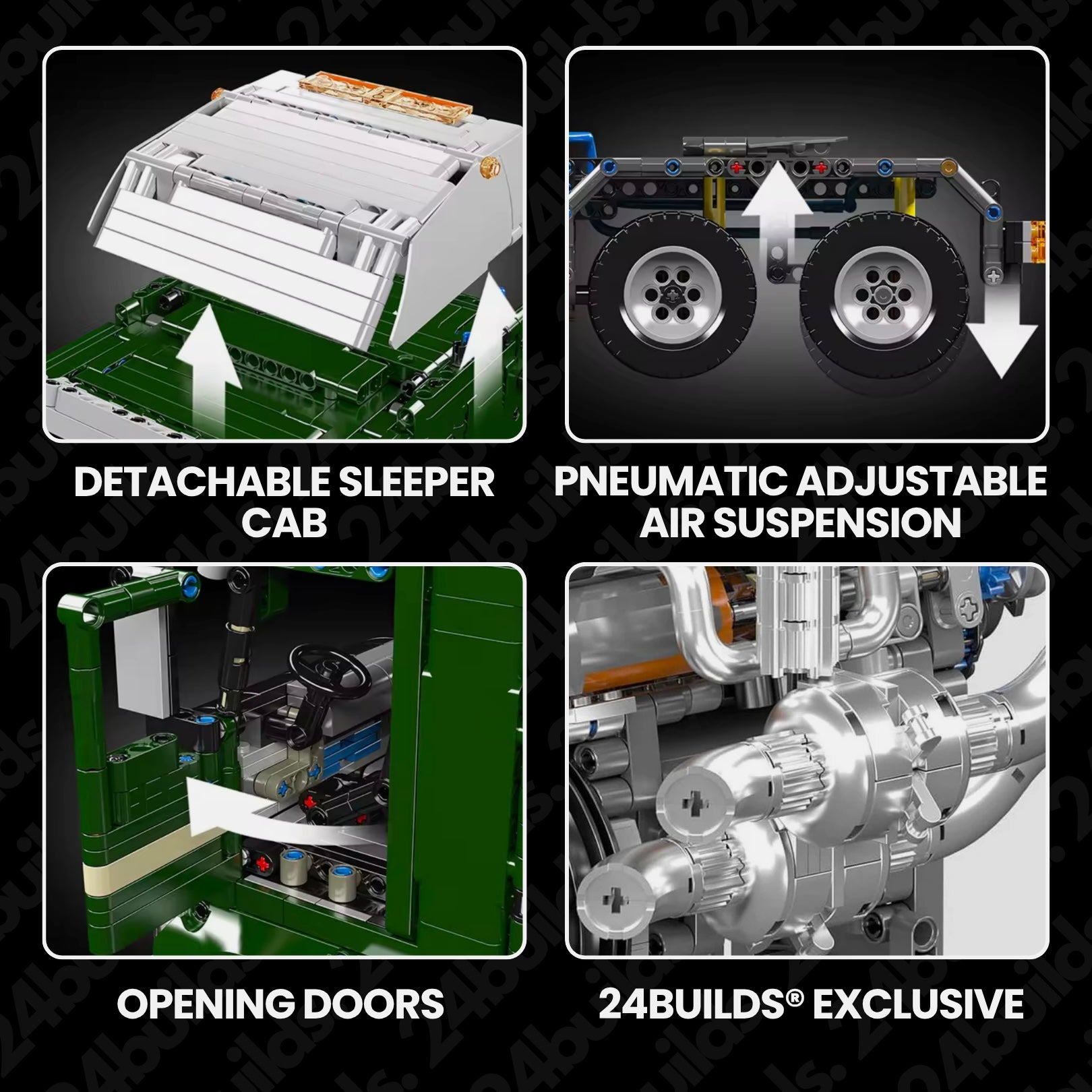 Remote Controlled 70s Cabover Truck | 2182pcs