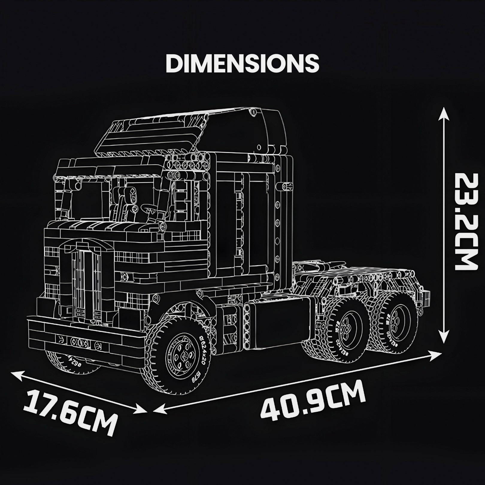 Remote Controlled 70s Cabover Truck | 2182pcs