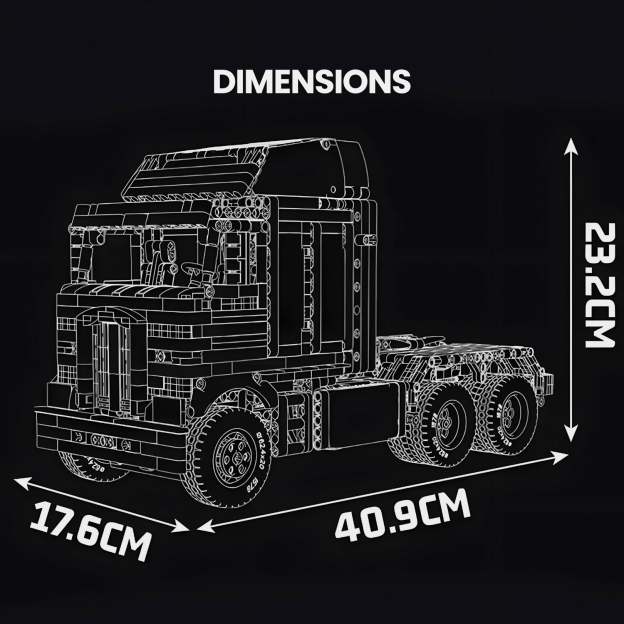 Remote Controlled 70s Cabover Truck | 2182pcs