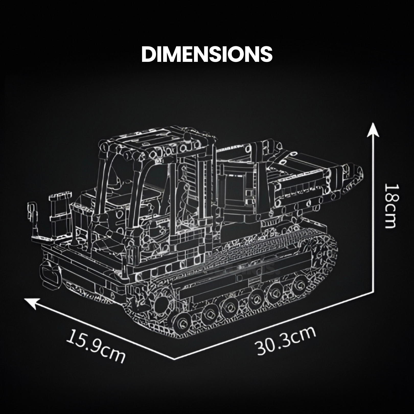 Remote Controlled Crawler Dump Truck | 1106pcs