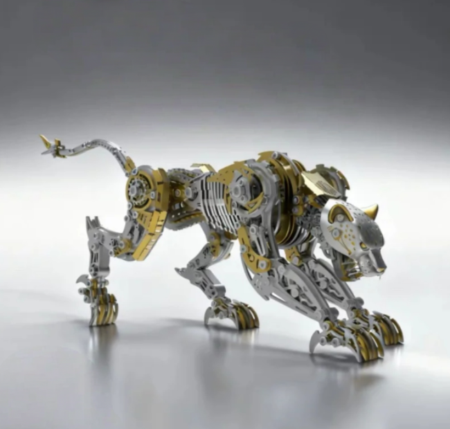 Mechanical assembly model simulation metal cheetah